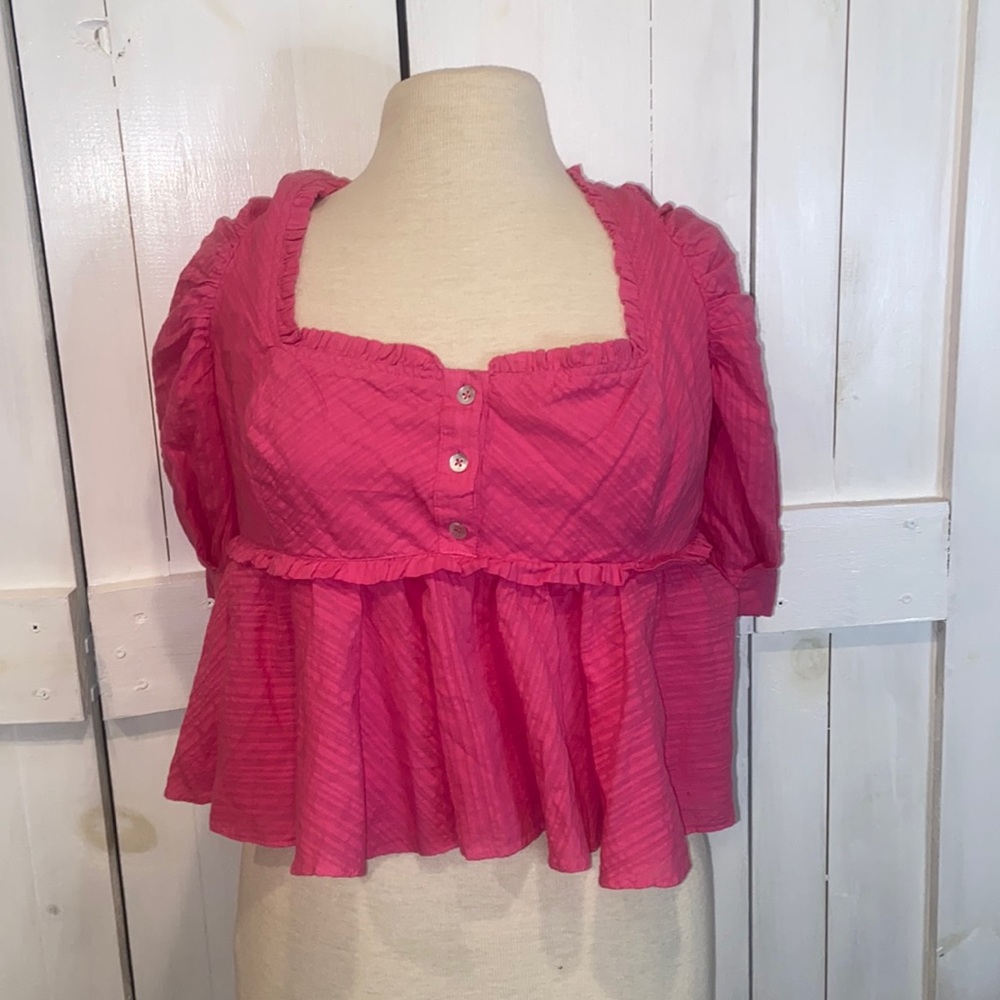 NWOT Free People Leave It To Me Pink Top - Picture 2 of 5